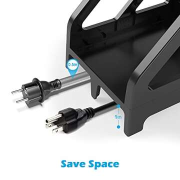LOSRECAL Label Holder for Rolls and Fan-fold Labels, Plastic Black Thermal Label Holder for Shipping Label, Suitable for Home, Office &Transportation