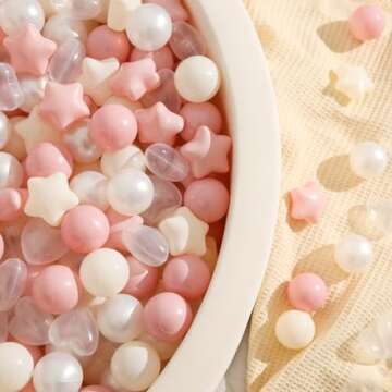 TRENDPLAY 200 Star & Heart Shaped Ball Pit Balls for Toddlers