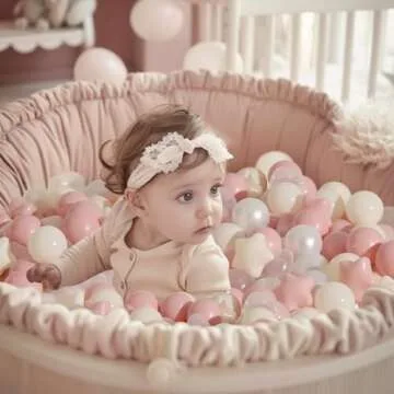 TRENDPLAY 200 Star & Heart Shaped Ball Pit Balls for Toddlers