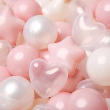 TRENDPLAY 200 Star & Heart Shaped Ball Pit Balls for Toddlers