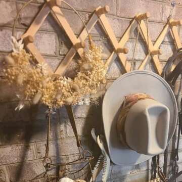 MagicDecor Small Wreaths for Indoor Farmhouse Decor. 13" Handmade Natural Hoop Wreath for Baby Room Nursery Decorations. Boho Wall Hanging Wreath for Housewarming, Wedding, & Thanksgiving