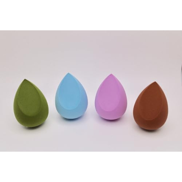 4 Piece Coffee Cup Make Up Sponges, Multi Colored, Beauty Blending Sponge For Airbrush Application