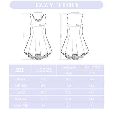 IZZY + TOBY 100% Cotton Nightgowns for Women Soft Ladies Gowns Sleepwear Long Sleeveless Nightgown Print Blue S