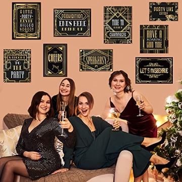 LINGXIU Roaring 20s Party Decorations Signs for Events