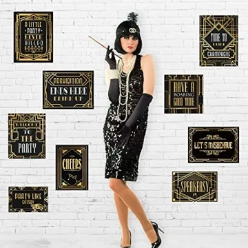 LINGXIU Roaring 20s Party Decorations Signs for Events