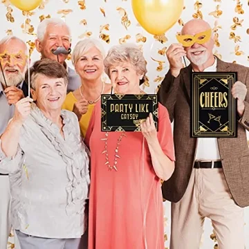 LINGXIU Roaring 20s Party Decorations Signs for Events