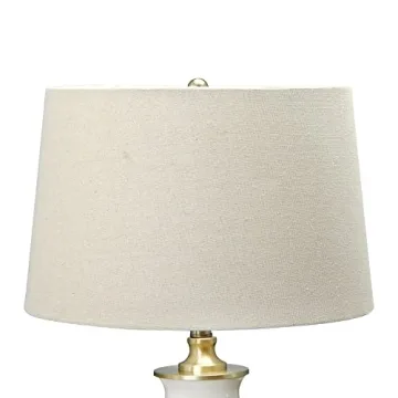 Stylish Creative Co-Op Striped Table Lamp with Gold Accents