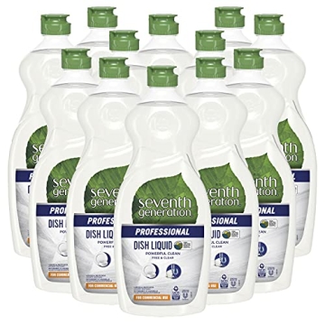 Seventh Generation Professional Dish Liquid, Free & Clear, Unscented, Hypoallergenic for Sensitive S...