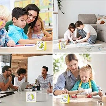 Secura 60-Minute Visual Timer, Classroom Timer, Countdown Timer for Kids and Adults, Time Management Tool for Teaching (Yellow & Yellow)
