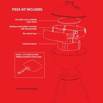 Pizzacraft PizzaQue Deluxe Pizza Oven Kit for Kettle Grills