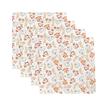 Horaldaily Fall Cloth Napkin Set for Thanksgiving Decor
