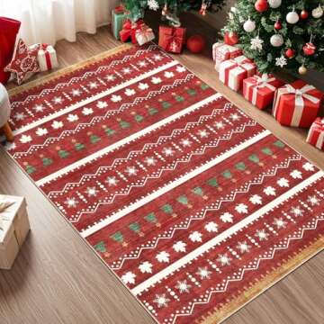 Area Rug Living Room Rugs - Washable Large Soft Neutral Boho Moroccan Bohemian Farmhouse Rug Indoor ...