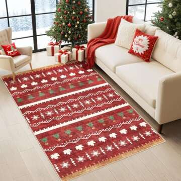 Area Rug Living Room Rugs - Washable Large Soft Neutral Boho Moroccan Bohemian Farmhouse Rug Indoor Floor Carpet for Bedroom Under Dining Table Home Office Decor