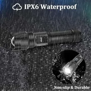 Northlet 10000 Lumen Rechargeable Tactical Flashlight