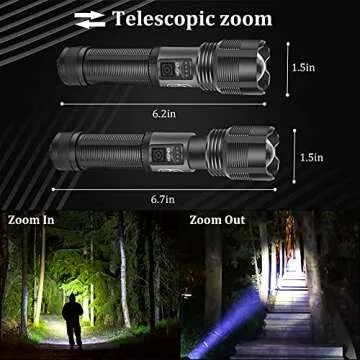 Northlet 10000 Lumen Rechargeable Tactical Flashlight