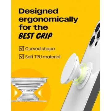 OnTheGrip Tropical Leaf Phone Grip - Stylish & Functional
