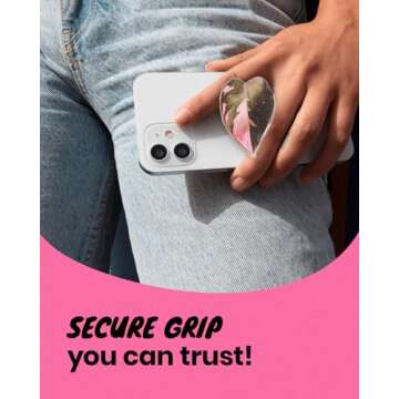 OnTheGrip Tropical Leaf Phone Grip - Stylish & Functional