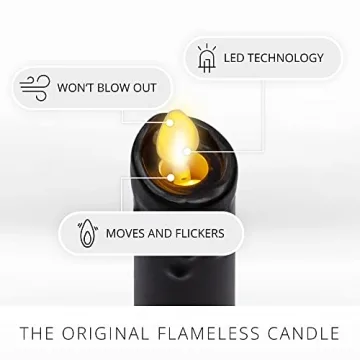 Luminara Flameless Drip Candle Taper - Safe & Realistic Decoration