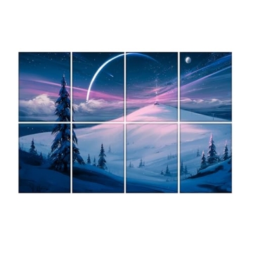 BUBOS 8 Pack Art Acoustic Panels Self-adhesive Soundproof Wall Panels,48X32Inches Sound Absorbing Pa...