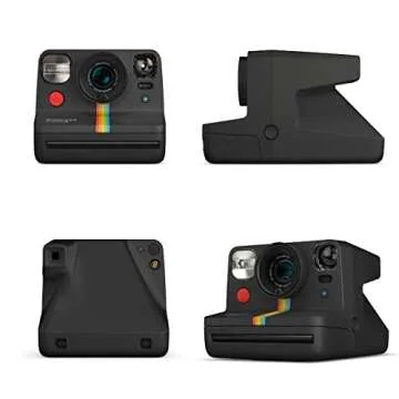 Polaroid Now+ Black (9061) - Bluetooth Connected I-Type Instant Film Camera with Bonus Lens Filter Set