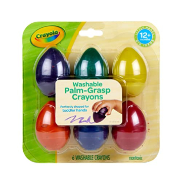 Crayola Palm Grip Crayons for Toddlers 6 Count Assorted Colors
