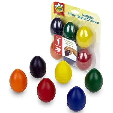 Crayola Palm Grip Crayons for Toddlers 6 Count Assorted Colors