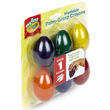 Crayola Palm Grip Crayons for Toddlers 6 Count Assorted Colors