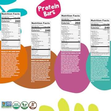 Bhu Foods Keto Bars, Organic Low Carb, Only 1g Sugar, Gluten Free & Vegan, Sweetened with Monk Fruit, Healthy Protein Snacks for Adults, 4 Flavors (Pack of 10)