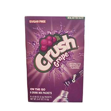 Crush Grape Caffeine/Sugar Free Hydrating On-the-Go Drink Mix Packets - 2 Pk (12 ct)