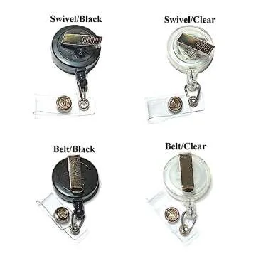 Personalized EKG Heart Badge Reel in 10 Colors - Custom ID Holder