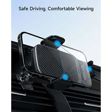 ZOOAUX Wireless Car Charger Vent Mount, 15W Fast Charging Auto-Clamping Car Mount, Air Vent Car Phone Holder for iPhone 15/15 Pro/14/13 Pro/XS/XR/X/8,Samsung S24/S23/22/S21/S10 (Grey)