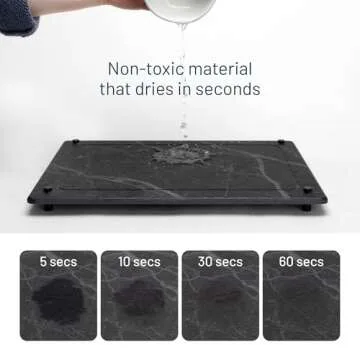 Siren Stone Natural Stone Dish Drying Mat for Kitchen