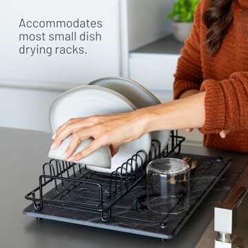 Siren Stone Natural Stone Dish Drying Mat for Kitchen