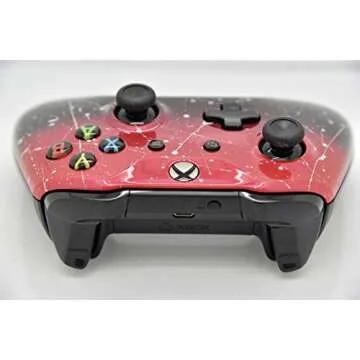 Custom Red Black Xbox One S Controller - Unique Design