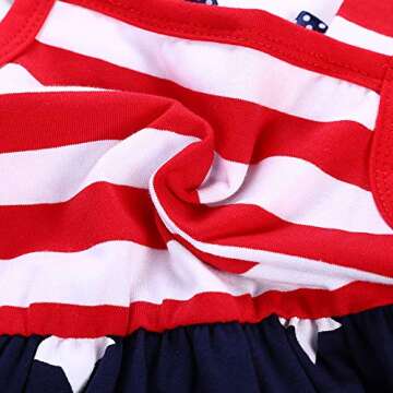 CM-Kid Toddler Kids Baby Girls 4th of July Outfit American Flag Dress Stars Striped Independence Day Sundress 3t 4T