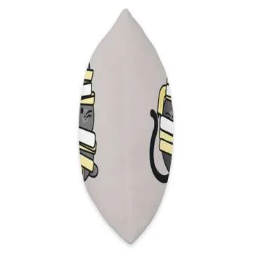 The Cozy Mystery Company Halloween Mummy Black Cat Throw Pillow, 18x18, Multicolor