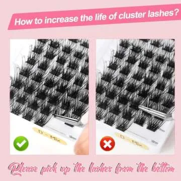 DIY Eyelash Extensions 78pcs Crislashes Mixed Eyelash Clusters 8-16mm D Curl Volume DIY Cluster Eyelash Extensions for Home Use(H-D Curl Mix8-16mm)