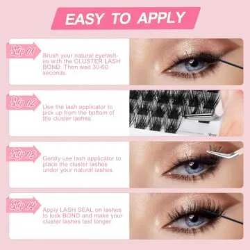 DIY Eyelash Extensions 78pcs Crislashes Mixed Eyelash Clusters 8-16mm D Curl Volume DIY Cluster Eyelash Extensions for Home Use(H-D Curl Mix8-16mm)