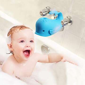 Bath Spout Cover, Faucet Cover Baby Bathroom Tub Faucet Cover Protector for Kids, Bathtub Spout Cove...
