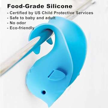 Bath Spout Cover, Faucet Cover Baby Bathroom Tub Faucet Cover Protector for Kids, Bathtub Spout Cover for Baby Kids Toddlers Protection Accessories Baby Safety Universal Bath Silicone Toys Whale Blue