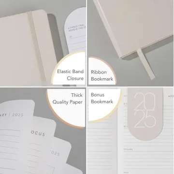 Stylish 2025 Beige Planner with Efficient Layouts and Features