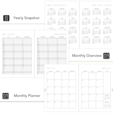 Stylish 2025 Beige Planner with Efficient Layouts and Features