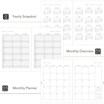 Stylish 2025 Beige Planner with Efficient Layouts and Features