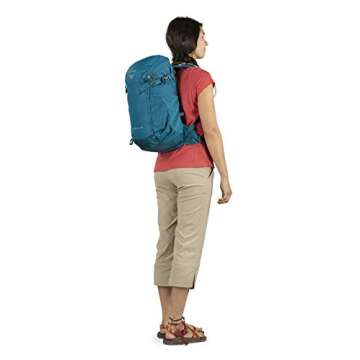Osprey Skimmer 20L Women's Hiking Backpack with Hydraulics Reservoir, Sapphire Blue