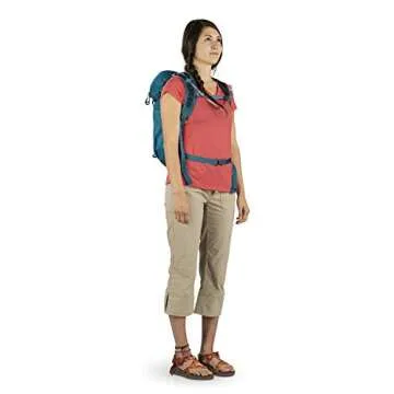 Osprey Skimmer 20L Women's Hiking Backpack with Hydraulics Reservoir, Sapphire Blue
