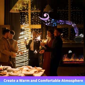 GUSUCIN Fireplace Crackling Sound Maker for Electric Fireplace, Rechargeable Realistic Fireplace Sound Box, Fire Crackler Sound System for Gas Fireplace, Winter Sleep White Noise Machine