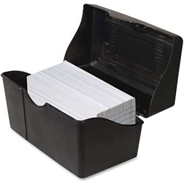 Advantus 45001 Index Card Holders, 3-Inch x5-Inch , Black