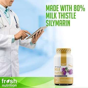 Fresh Nutrition Milk Thistle Capsules 10000mg - Detox Support