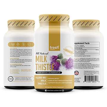 Fresh Nutrition Milk Thistle Capsules 10000mg - Detox Support
