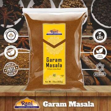 Rani Garam Masala Indian 11-Spice Blend 28oz (800g) ~ All Natural, Salt-Free | Vegan | No Colors | Gluten Friendly | NON-GMO | Kosher | Indian Origin